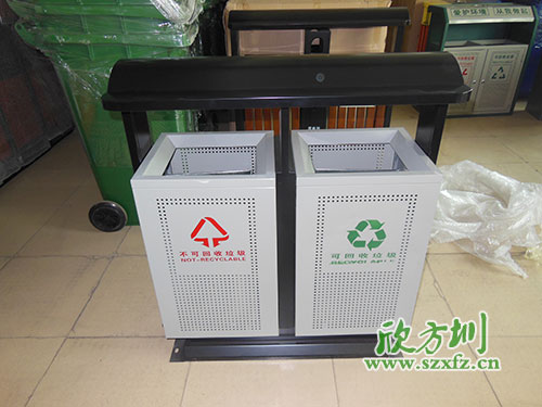 貴陽物業戶外鋼板沖孔垃圾桶，客戶的二次選擇。
